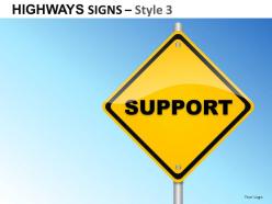 Highway signs style 3 powerpoint presentation slides