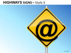 Highway signs style 3 powerpoint presentation slides