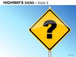 Highway signs style 3 powerpoint presentation slides