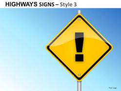 Highway signs style 3 powerpoint presentation slides