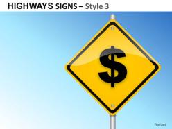 Highway signs style 3 powerpoint presentation slides