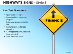 Highway signs style 3 powerpoint presentation slides