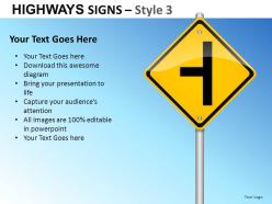 Highway signs style 3 powerpoint presentation slides