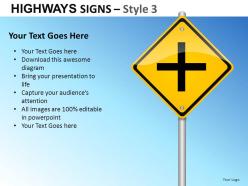 Highway signs style 3 powerpoint presentation slides