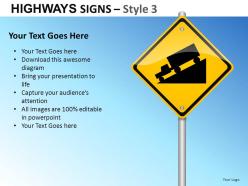 Highway signs style 3 powerpoint presentation slides