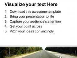 Highway travel powerpoint background and template 1210