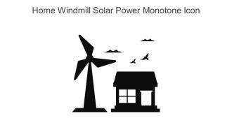 Home Windmill Solar Power Monotone Icon In Powerpoint Pptx Png And Editable Eps Format