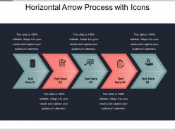 Horizontal arrow process with icons