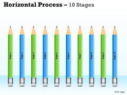 Horizontal process 10 stages diagram 1