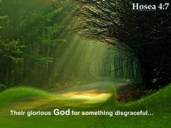 Hosea 4 7 their glorious god powerpoint church sermon