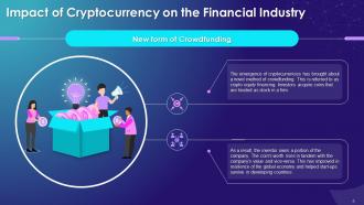 How Cryptocurrency Can Disrupt Financial Industry Training Ppt