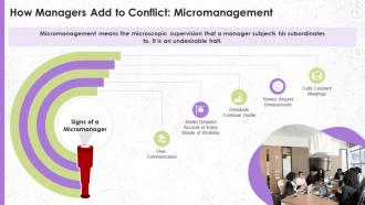 How Managers Add To Conflict Training Ppt