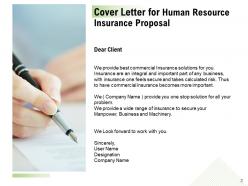 Human Resource Insurance Proposal Powerpoint Presentation Slides