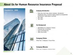 Human Resource Insurance Proposal Powerpoint Presentation Slides