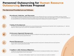 Human Resource Outsourcing Services Proposal Powerpoint Presentation Slides