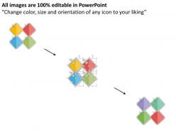 Ib four staged paper clip and icons flat powerpoint design