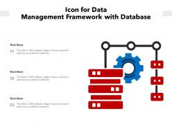 Icon for data management framework with database