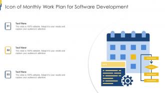 Icon Of Monthly Work Plan For Software Development