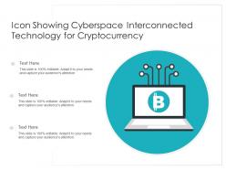 Icon showing cyberspace interconnected technology for cryptocurrency