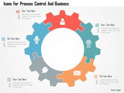 Icons for process control and business flat powerpoint design