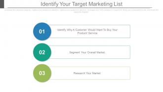 Identify your target marketing list ppt slides