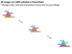 Ie four staged pyramid diagram with icons flat powerpoint design