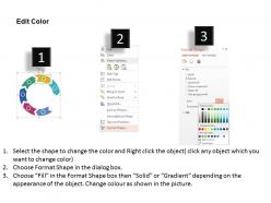 Il six staged arrow circle diagram flat powerpoint design