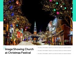 Image showing church at christmas festival