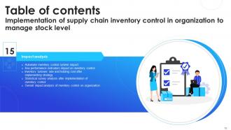 Implementation Of Supply Chain Inventory Control In Organization To Manage Stock Level Complete Deck Attractive Image