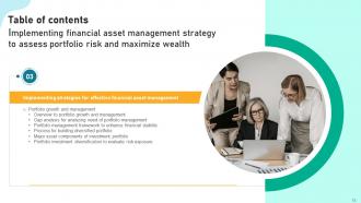 Implementing Financial Asset Management Strategy To Assess Portfolio Risk And Maximize Wealth Complete Deck Editable