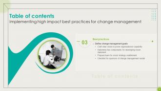 Implementing High Impact Best Practices For Change Management CM CD Graphical Image