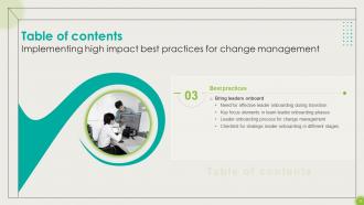 Implementing High Impact Best Practices For Change Management CM CD Designed Images