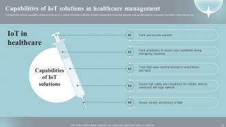 Implementing IOT Devices For Effective Health Care Management Powerpoint Presentation Slides IoT CD Idea Appealing