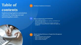 Implementing Logistics Automation Software For Reducing Cost And Optimizing Fleet Complete Deck