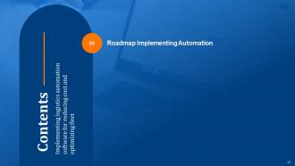 Implementing Logistics Automation Software For Reducing Cost And Optimizing Fleet Complete Deck