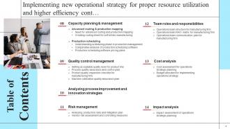 Implementing New Operational Strategy For Proper Resource Utilization And Higher Efficiency Strategy CD Editable Professional