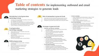 Implementing Outbound And Email Marketing Strategies To Generate Leads MKT CD Analytical