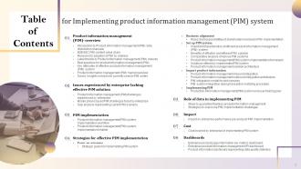 Implementing Product Information Management PIM System Powerpoint Presentation Slides