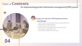 Implementing Product Information Management PIM System Powerpoint Presentation Slides