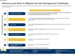 Implementing security management plan to reduce threats and protect sensitive company data complete deck