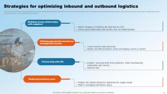 Implementing Upgraded Strategy To Improve Logistics Operations Powerpoint Presentation Slides Analytical Informative