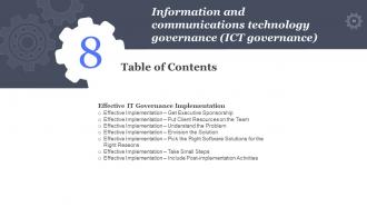 Information And Communications Technology Governance Ict Governance Powerpoint Presentation Slides