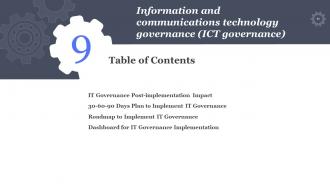 Information And Communications Technology Governance Ict Governance Powerpoint Presentation Slides