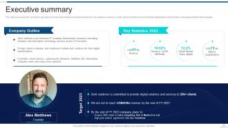 Information Technology Company Profile Powerpoint Presentation Slides