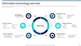 Information Technology Company Profile Powerpoint Presentation Slides