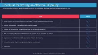 Information Technology Policy IT Powerpoint Presentation Slides