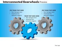 Interconnected gearwheels process powerpoint slides and ppt templates db