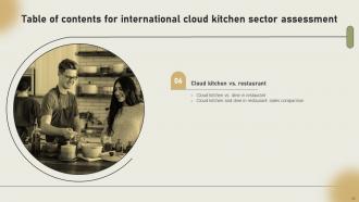 International Cloud Kitchen Sector Assessment Powerpoint Presentation Slides Designed Engaging