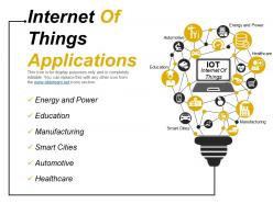 Internet of things applications