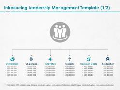 Introducing leadership management flexibility ppt powerpoint good